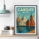 Cardiff Travel Poster Wall Art Cardiff Travel Poster Wall Art