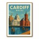 Cardiff Travel Poster Wall Art Cardiff Travel Poster Wall Art