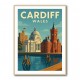 Cardiff Travel Poster Wall Art Cardiff Travel Poster Wall Art