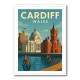 Cardiff Travel Poster Wall Art Cardiff Travel Poster Wall Art
