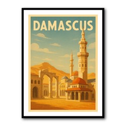 Damascus Travel Poster Wall Art