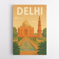 Delhi Travel Poster Wall Art