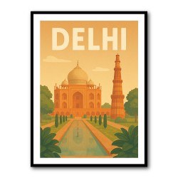 Delhi Travel Poster Wall Art