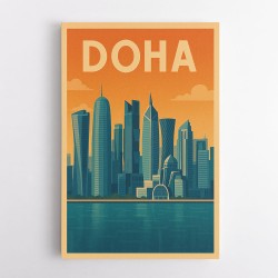 Doha Travel Poster 2 Wall Art