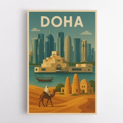 Doha Travel Poster Wall Art
