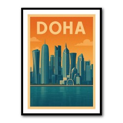 Doha Travel Poster Wall Art