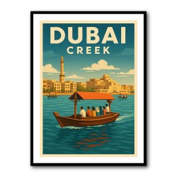 Dubai Creek Poster Wall Art