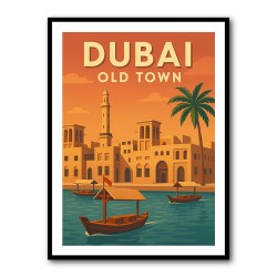Dubai Old Town Poster Wall Art