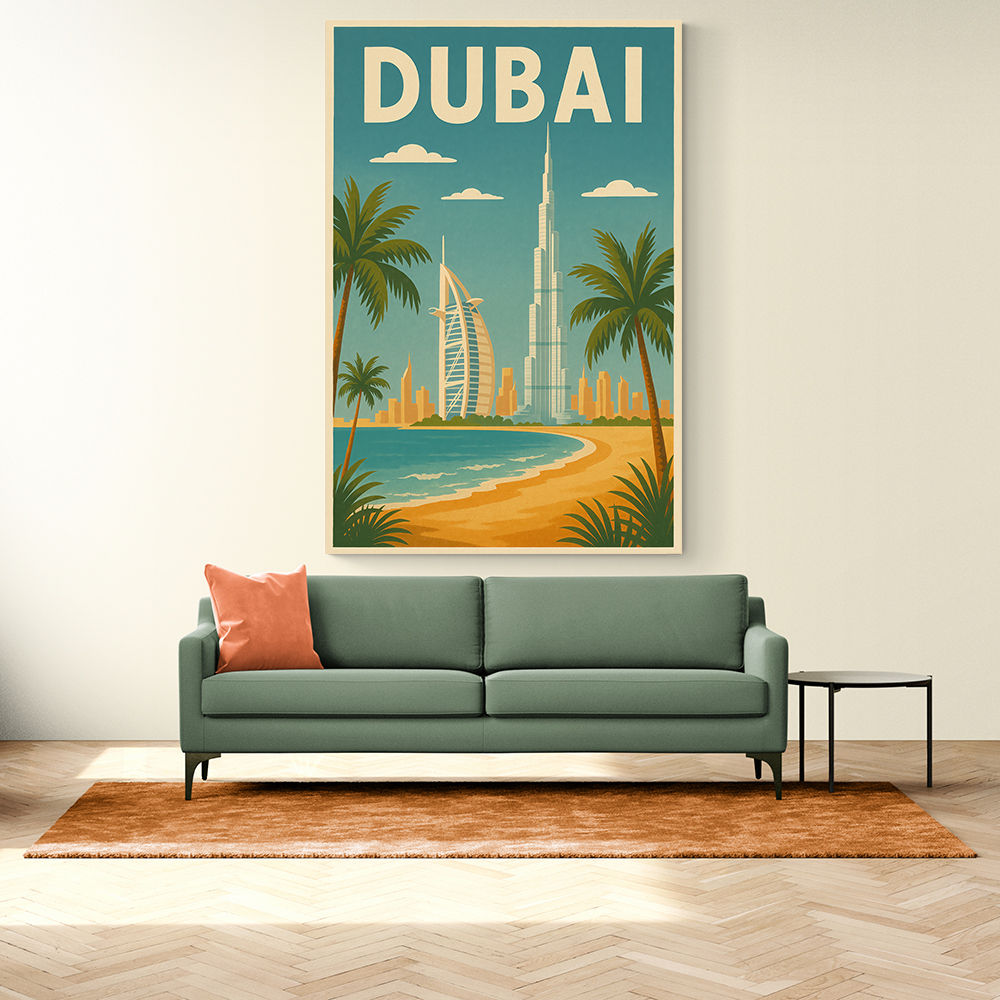 Dubai Travel Poster Wall Art