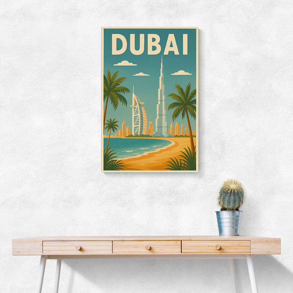 Dubai Travel Poster Wall Art