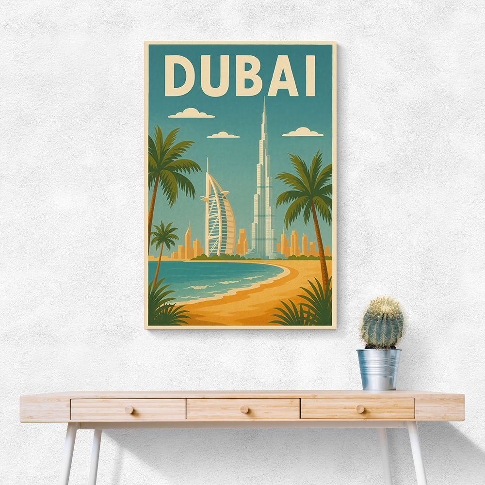 Dubai Travel Poster Wall Art