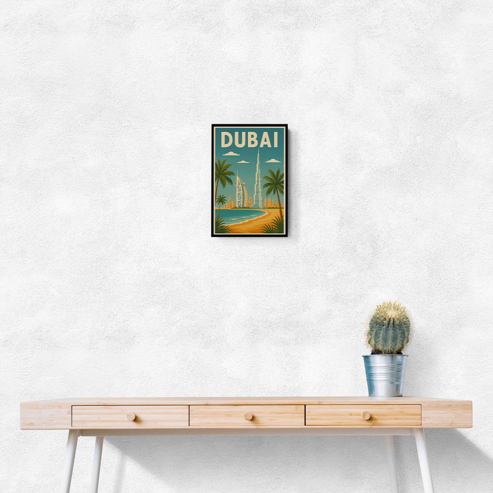 Dubai Travel Poster Wall Art