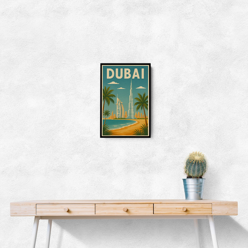 Dubai Travel Poster Wall Art