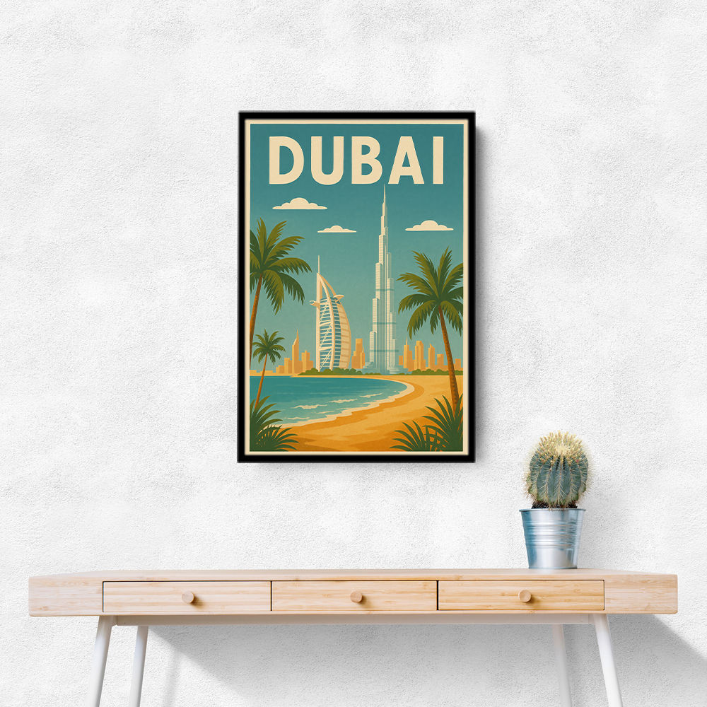 Dubai Travel Poster Wall Art