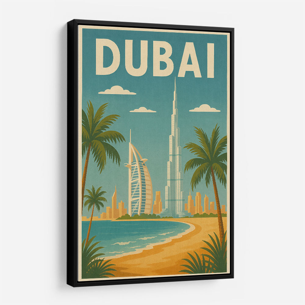Dubai Travel Poster Wall Art