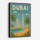 Dubai Travel Poster Wall Art
