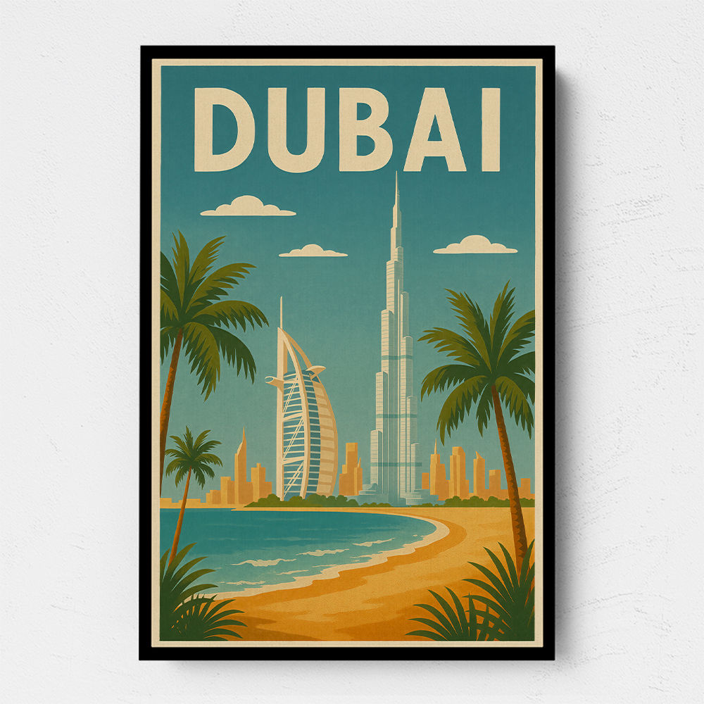 Dubai Travel Poster Wall Art