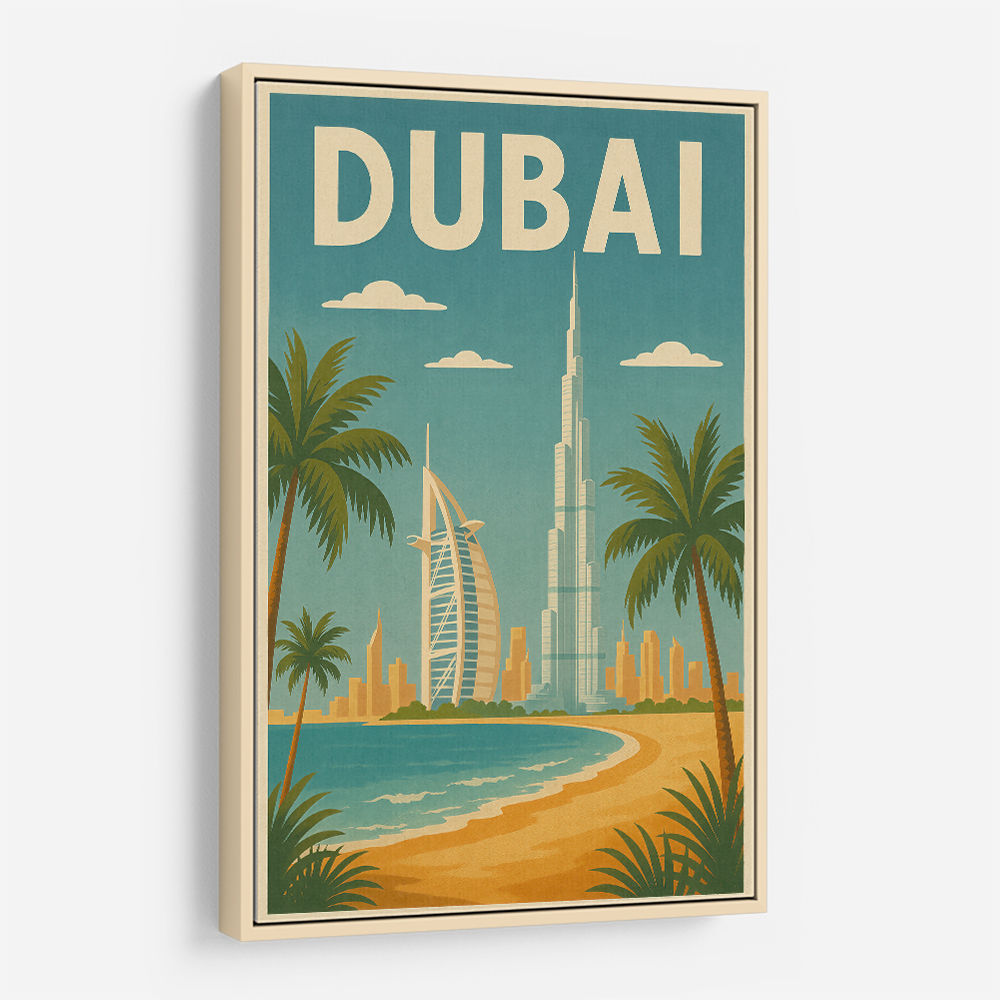 Dubai Travel Poster Wall Art