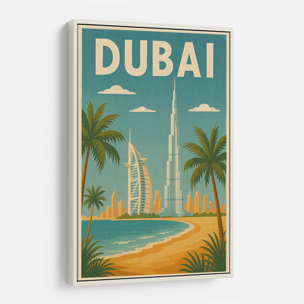 Dubai Travel Poster Wall Art