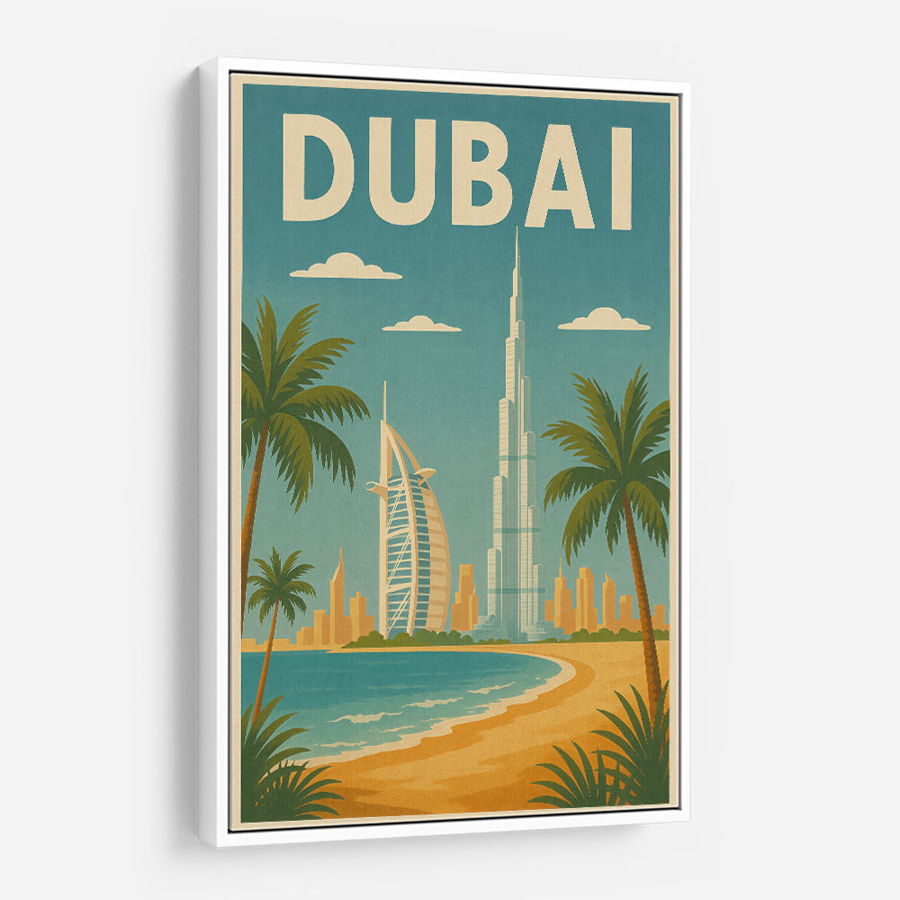 Dubai Travel Poster Wall Art