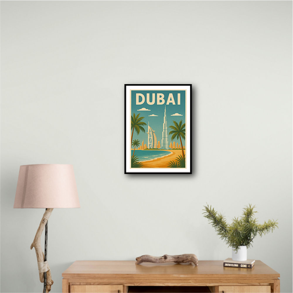 Dubai Travel Poster Wall Art