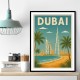 Dubai Travel Poster Wall Art