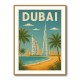Dubai Travel Poster Wall Art