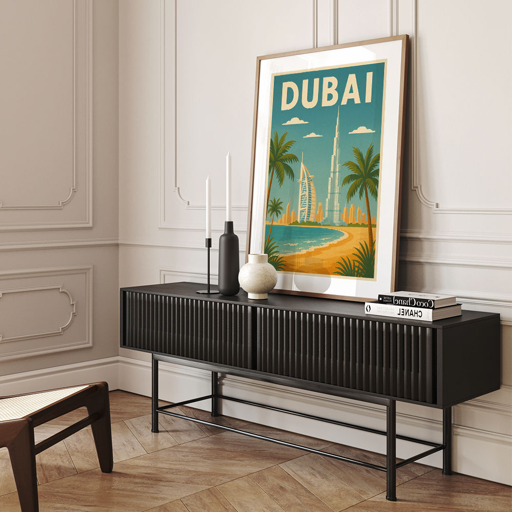 Dubai Travel Poster Wall Art