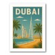 Dubai Travel Poster Wall Art