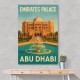 Emirates Palace Abu Dhabi Travel Poster Wall Art