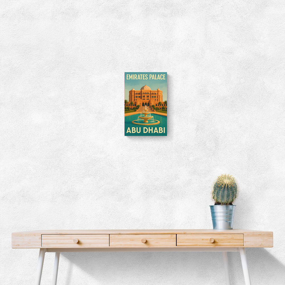 Emirates Palace Abu Dhabi Travel Poster Wall Art