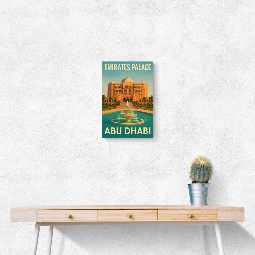 Emirates Palace Abu Dhabi Travel Poster Wall Art