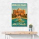 Emirates Palace Abu Dhabi Travel Poster Wall Art