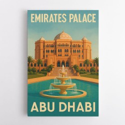 Emirates Palace Abu Dhabi Travel Poster Wall Art