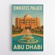 Emirates Palace Abu Dhabi Travel Poster Wall Art
