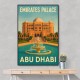 Emirates Palace Abu Dhabi Travel Poster Wall Art
