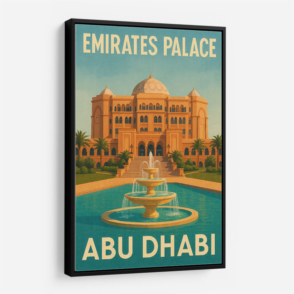 Emirates Palace Abu Dhabi Travel Poster Wall Art