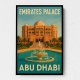 Emirates Palace Abu Dhabi Travel Poster Wall Art