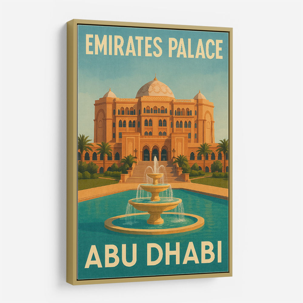 Emirates Palace Abu Dhabi Travel Poster Wall Art
