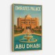 Emirates Palace Abu Dhabi Travel Poster Wall Art