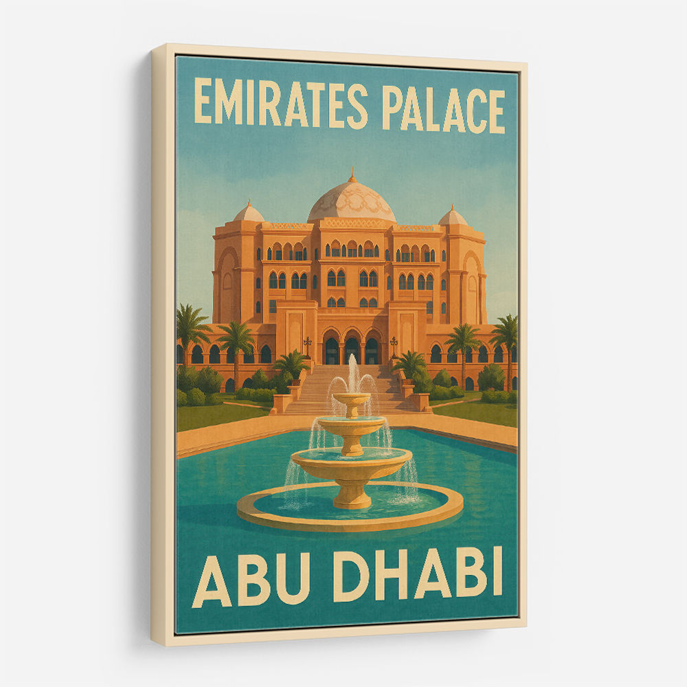 Emirates Palace Abu Dhabi Travel Poster Wall Art