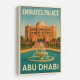 Emirates Palace Abu Dhabi Travel Poster Wall Art