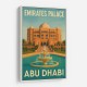 Emirates Palace Abu Dhabi Travel Poster Wall Art