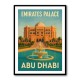 Emirates Palace Abu Dhabi Travel Poster Wall Art