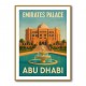 Emirates Palace Abu Dhabi Travel Poster Wall Art