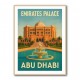 Emirates Palace Abu Dhabi Travel Poster Wall Art