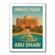 Emirates Palace Abu Dhabi Travel Poster Wall Art