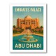 Emirates Palace Abu Dhabi Travel Poster Wall Art
