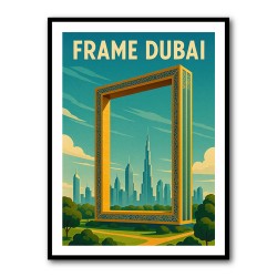 Frame Dubai Travel Poster Wall Art