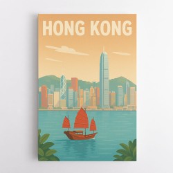 Hong Kong Travel Poster Wall Art